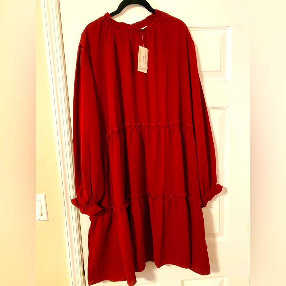 NWT Lularoe Annabelle Dress Burgundy Size 3XL